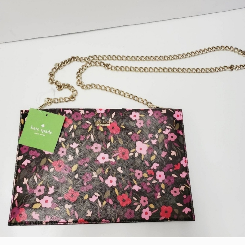 NWT Authentic Kate Spade Sima Floral Print Leather Crossbody/purse - Picture 5 of 11